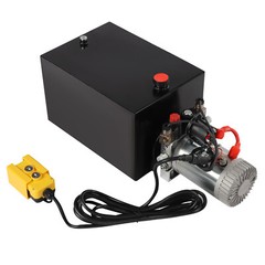 20 Quart Double Acting Hydraulic Pump DC 12V Dump Trailer Power Unit Pack 16Mpa