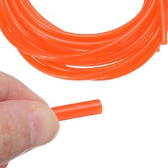 Polyurethane Round Belts 5mm Dia 3 Meters 10ft Length Smooth Surface Orange