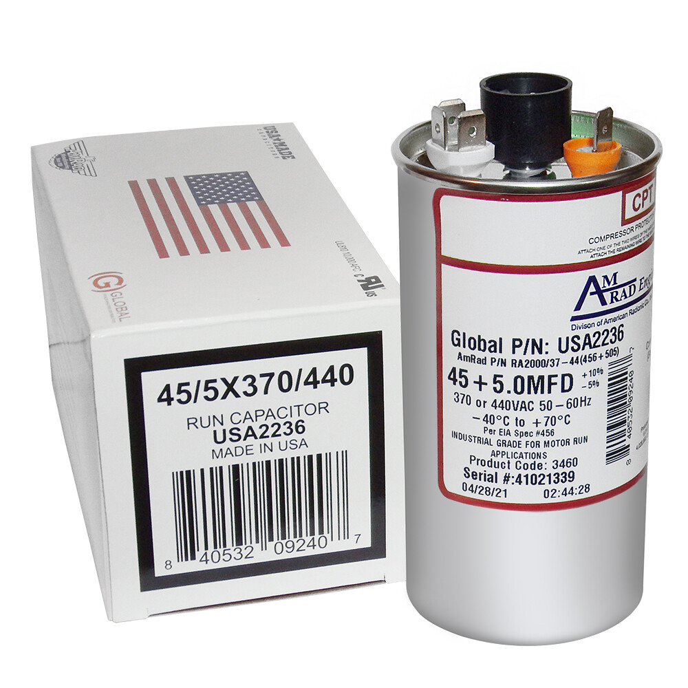 USA2236 45 + 5.0 MFD 370 or 440VAC 50-60 HZ # RA2000/37-44(456+505)