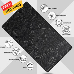 Large Gaming Mouse Pad, Waterproof Extra 31.5L x 15.7W inches, Black