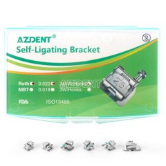 AZDENT Dental Orthodontic Self-Ligating Brackets Braces Roth MBT 022 Hooks 345