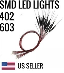 10PCS 9-12V Pre-Wired SMD LED Diode 0402 0603 Micro Mini LEDS many colors/sizes