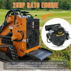 Landhonor New Mini Skid Steer 23HP Compact Track Loader Hydraulic Guided Drive