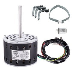 VEVOR 1/3HP Furnace Blower Motor 110-120V 4.4A 1075RPM 4 Speeds 48 Frame 1 Phase