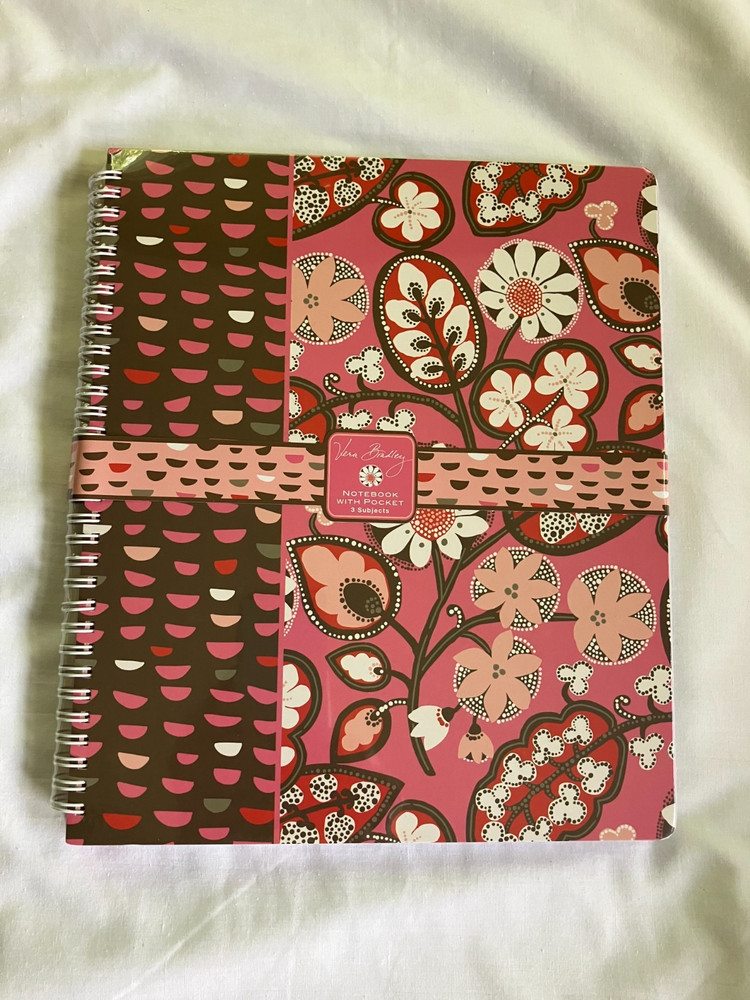 Vera Bradley Large Notebook with Pocket Blush Pink New Sealed