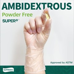 Supmedic Vinyl Disposable Exam Gloves, Clear 4 X-Large, 100 X-large (Clear)