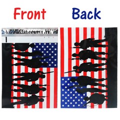 10×13 Patriotic Poly Mailers, Designer Shipping Custom Boutique Flag Envelopes