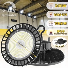 UFO LED High Bay Lights 200W Low Bay Light Fixture For Factory Garage Warehouse