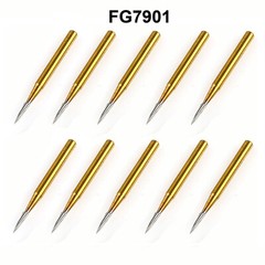 10 Pcs Dental Trimming&Finishing Gold Burs Carbide Burs 7901/7803/7104/7404/1958