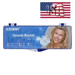 10X AZDENT Dental Orthodontic Clear Ceramic Brackets Braces Roth.022 Hooks 345