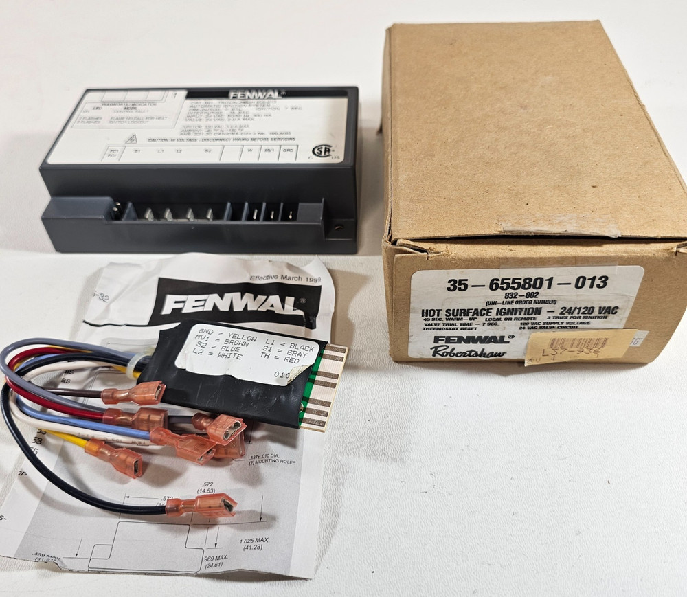 Fenwal Robertshaw 35-655801-013 Ignition Control Board Kit 24/120V Open Box