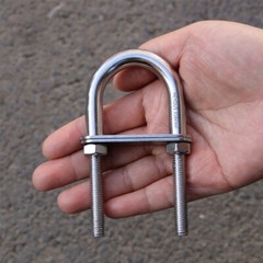 Heyous M8(5/16)Stainless Steel Marine Boat Stern Bow Eye Tie Down U Bolt(2PCS)