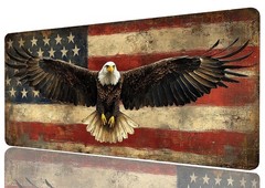 Bald Eagle Extended Mouse Pad Vintage 31.5L x 11.8W inches,