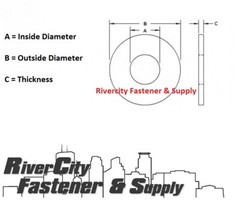 M8 Flat Washers 8mm x 16mm x 1.5mm Steel Zinc Plated washer