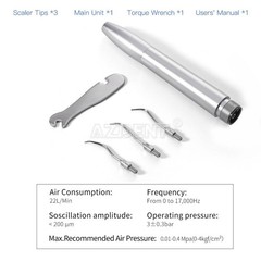 Kavo Style Dental Air Scaler Handpiece Sonic Scaler Cleaner 2/4Holes w/3pcs Tips