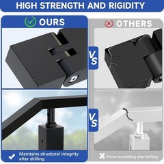 Zylorix 2Pack 180° Adjustable Vertical Pivot Connector for 2.36″ W X 1.18″ H …