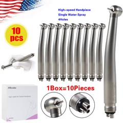 10 x US Ship 4 Hole Dental LED High Speed Handpiece E-generator Turbine ASkeadnt