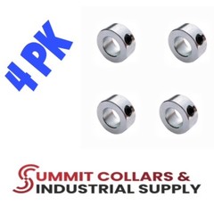 3/4” set solid shaft collar, zinc plated. (Qty 4) Free standard shipping!
