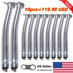 10 Pcs BURR NSK PANA MAX Style Dental High Speed Turbine Handpiece 4Hole U3BM