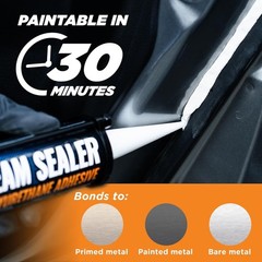 Professional Automotive Seam Sealer, Paintable Quick-Set Polyurethane Auto Body