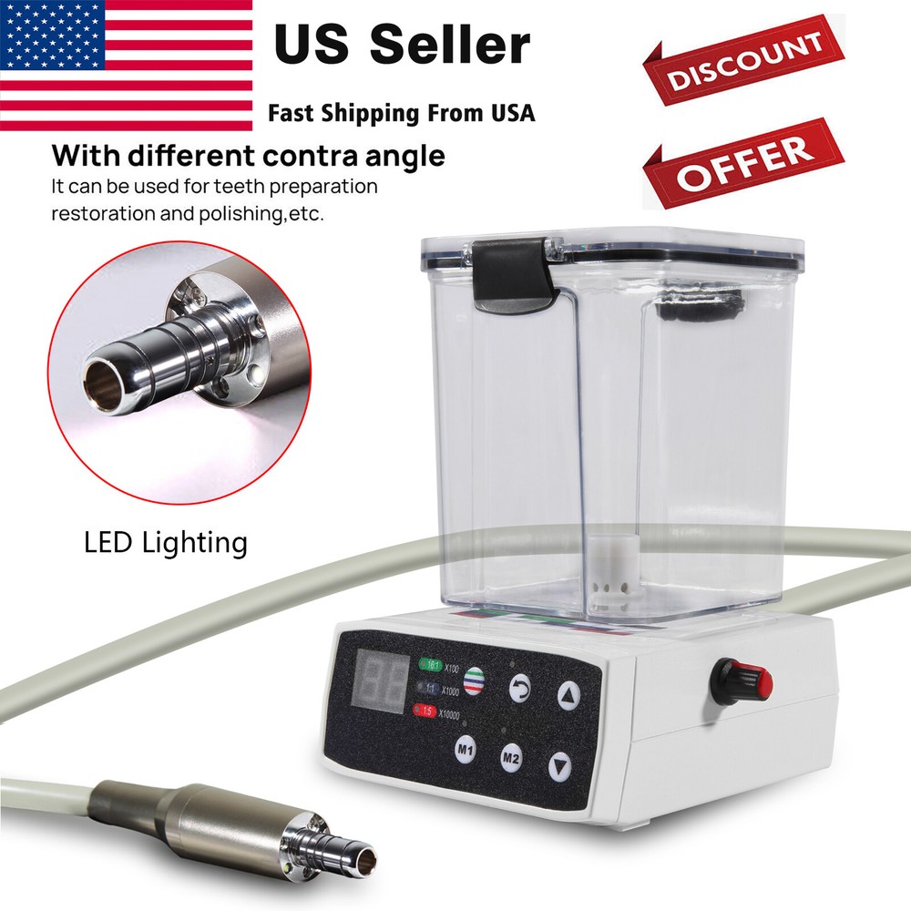 Dental Brushless LED Electric Motor fit 1:1 /1:5 /16:1 For Lab Practice UPS
