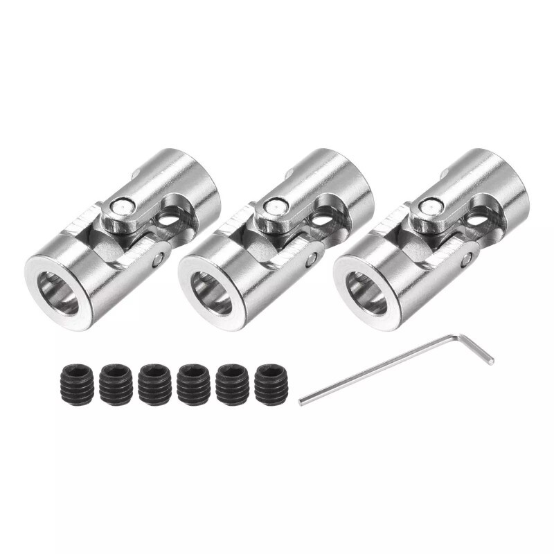 5mm to 6mm Rotatable Universal Joint Shaft Coupling L23 x D11 with Wrench 3Pcs