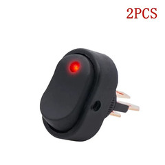 2PCS 12V 30A LED Rocker Switch 3 Pin ON Off Toggle Light Car Boat RV Marine Dash