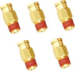 Push-To-Connect Pneumatic Fittings Set – 1/4″ Tube OD X 1/8″ NPT Male DOT Air…