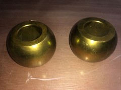 (2) Oliver White Tractor 3-point Hitch Balls Cat III Hitch Cat II Implement New