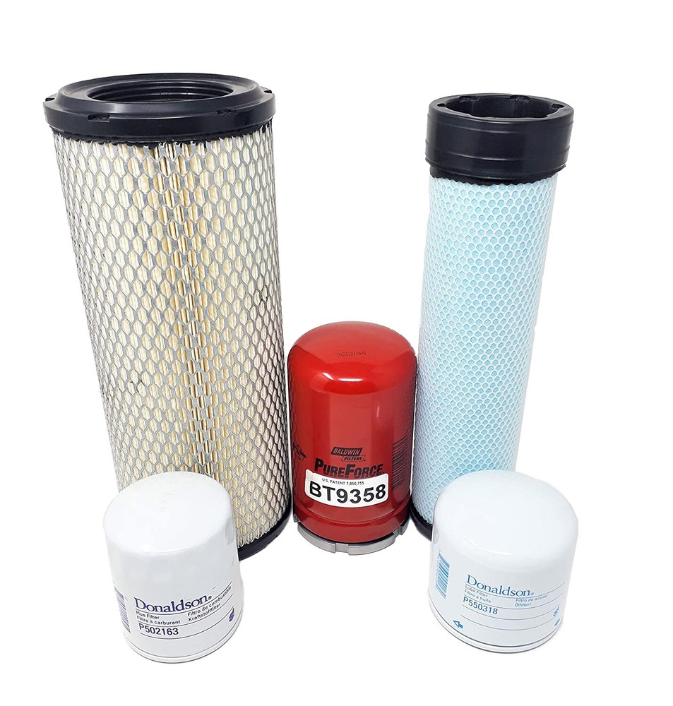 CFKIT Maintenance Filter Kit Compatible with Kubota SVL75 SVL75-2 HST Loaders
