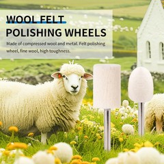 Polishing Buffing Wheel for Rotary Tool, 110PCS Wool Felt 110Pcs