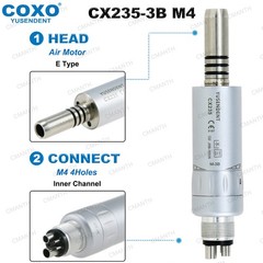 US COXO Dental Slow Speed Contra Angle Inner Water Air Motor Straight Handpiece