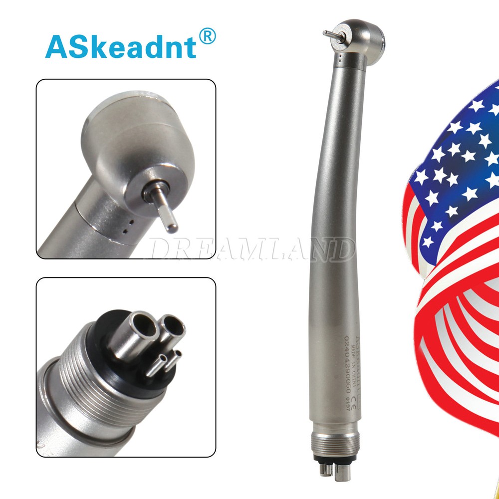 Dental Fiber Optic LED E-generator/ High Speed Handpiece Push Button 2/4 Holes