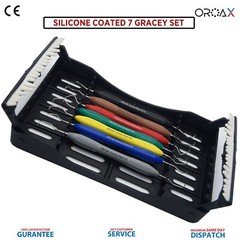 7 piezas de curetas dentales Gracey para conducto radicular periodontal escalada