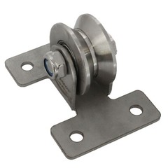 Heyous Bearing Four Hole V Pulley Stainless Steel Roller Track Fixed Pulley