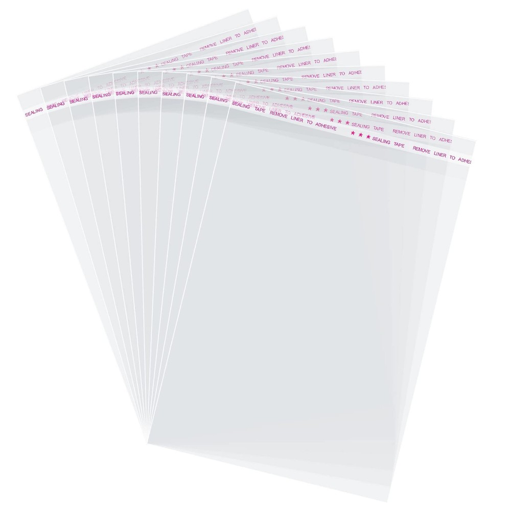 Morepack Self Sealing Cellophane Bags,6×9 Inches 200 Pcs Clear 6″x9″, 6″x9″
