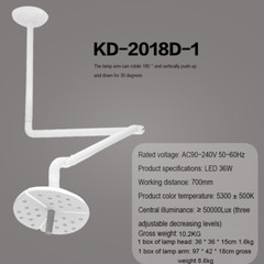 36W Ceiling-Mounted Dental Shadowless LED Exam Light Surgery ENT Operation Lamp