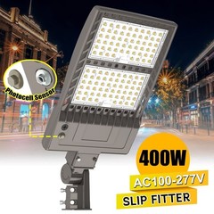 60000 Lumens LED Parking Lot Shoebox Light 400W Dusk To Dawn Street Pole Fixture