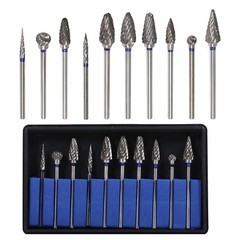 10 Pcs Dental Lab Polishing Bur Drills Tungsten Steel Carbide Burs Burrs 2.35MM