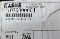 NEW KASON 1070 11070000004 FLUSH/ SURFACE MOUNT REVERSIBLE CHROME PLATED HINGE