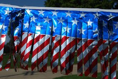 Metallic Stars & Stripes Streamer, Car Lot Streamers, Pennants Streamer, 60′