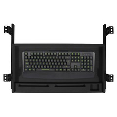 Slide Out Under Desk Keyboard Tray Pull Out Keyboard Drawer Shelf w/ Pen Holder