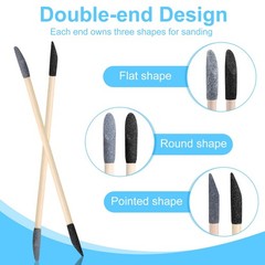 50PCS Premium Sanding Sticks, Double End Matchsticks 5.4 x 0.2 Inch
