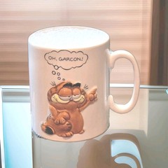 GARFIELD “Oh, Garcon” Mug 1981 United Feature Enesco Jim Davis Pen Pencil Cup