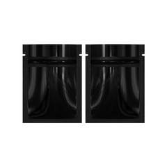 100/200/500 Glossy Black Mylar Foil Smell Proof Resealable Zip Seal Lock Bags