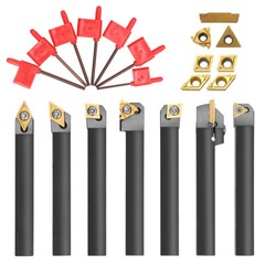 21X Lathe Carbide Inserts Tool & Holder Wrench Mini Lathe Set Turning Tooling