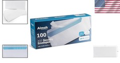 Self Seal Security Envelopes 100 Count White 4.125 x 9.5 Inches for Everyday Use