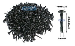 #8 Black Wafer Head TekPointed Metal Screws 1/2″ 3/4″ 1″ Phillips Truss Head USA