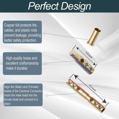 (5PCS Male) CLS40 400A Cam Lock Power Connector, Camlock Wire Set with 5