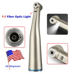 Dental (LED ) Slow low Speed Contra Angle Handpiece Push 1:1 Fit KaVo NSK Style